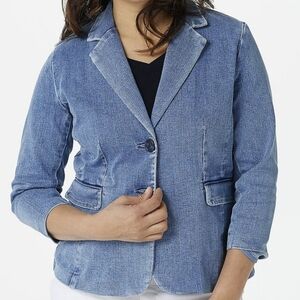 *NWT* Laurie Felt Daisy Denim Blazer Jacket